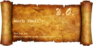 Werb Omár névjegykártya